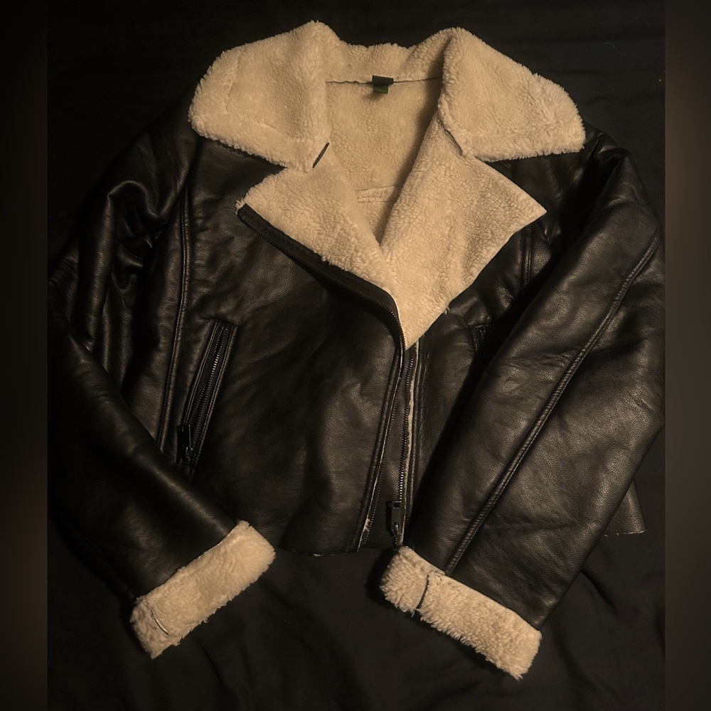 Cropped aviator jacket